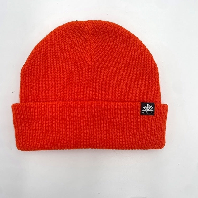 Autumn Simple Safety Orange Beanie