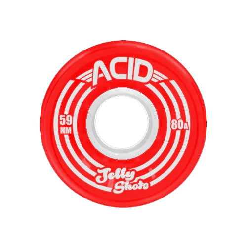 Acid Jelly Shots 80A 59mm Red Cruiser Wheels