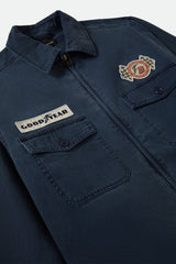 Brixton Goodyear Trademark Washed Navy Lightweight Jacket