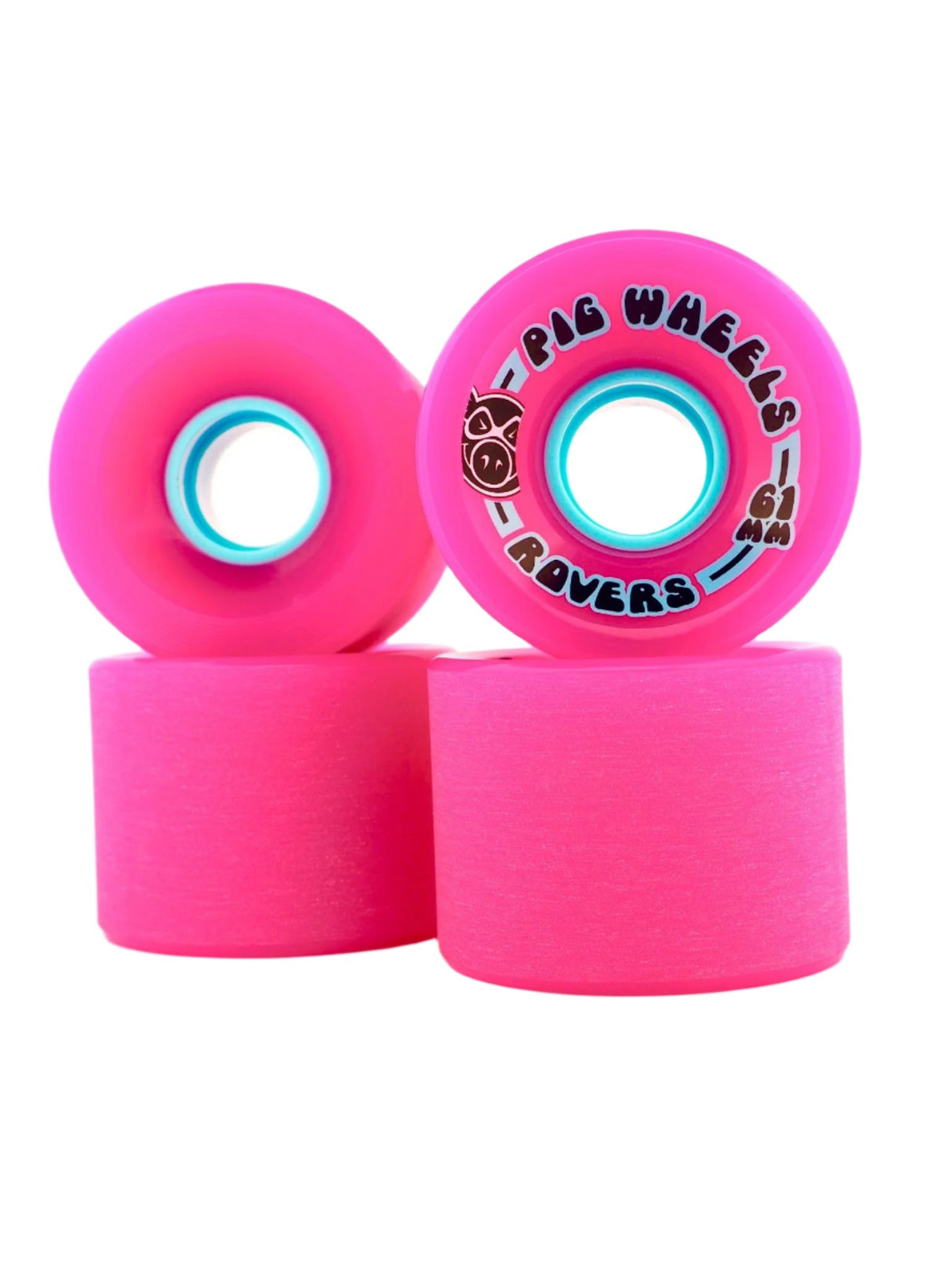 Pig Rover 85a 61mm Pink Cruiser Skateboard Wheels