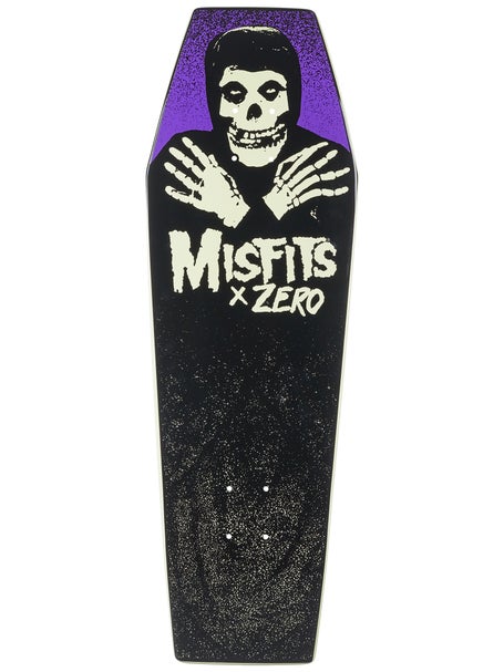 Zero X Misfits Coffin Fiend Glow In The Dark 9.5" Shaped Skateboard Deck