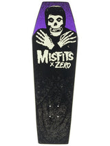 Zero X Misfits Coffin Fiend Glow In The Dark 9.5" Shaped Skateboard Deck