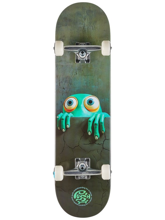 Push Peek Over First Push Green 8.0" Complete Skateboard
