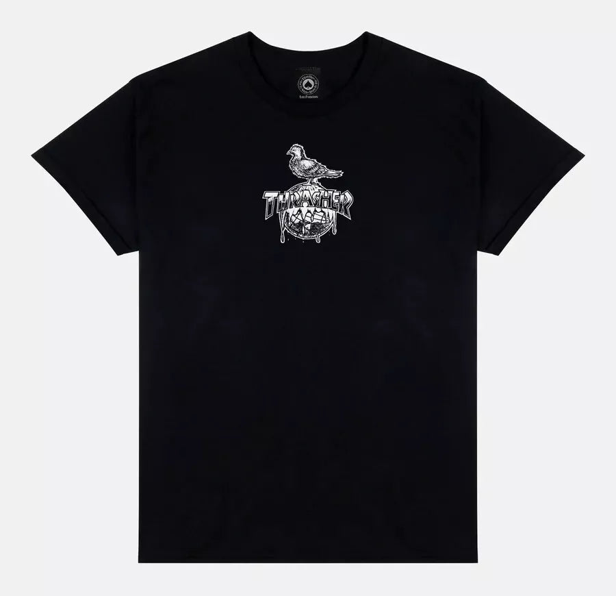 Thrasher x Anti Hero Cover The Earth Black S/s Shirt