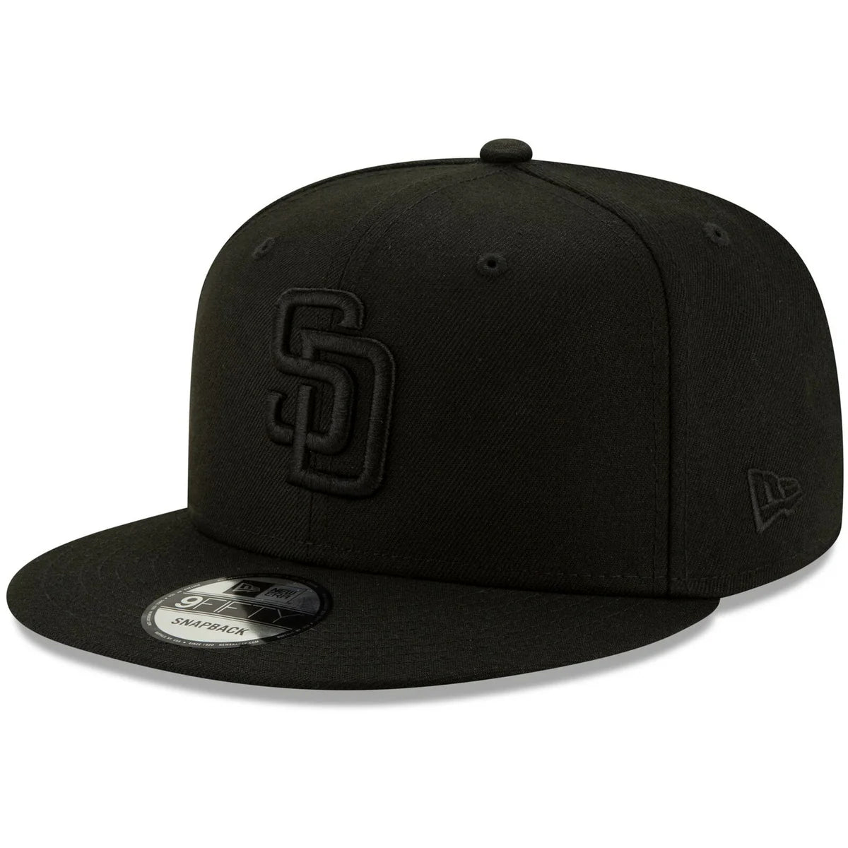 New Era San Diego Padres Black Black 9Fifty Snapback Hat