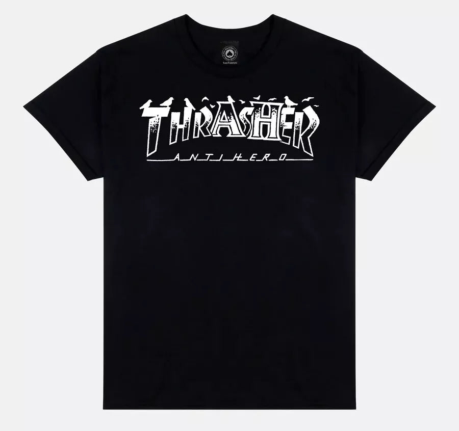 Thrasher x Anti Hero Pigeon Mag Black S/s Shirt