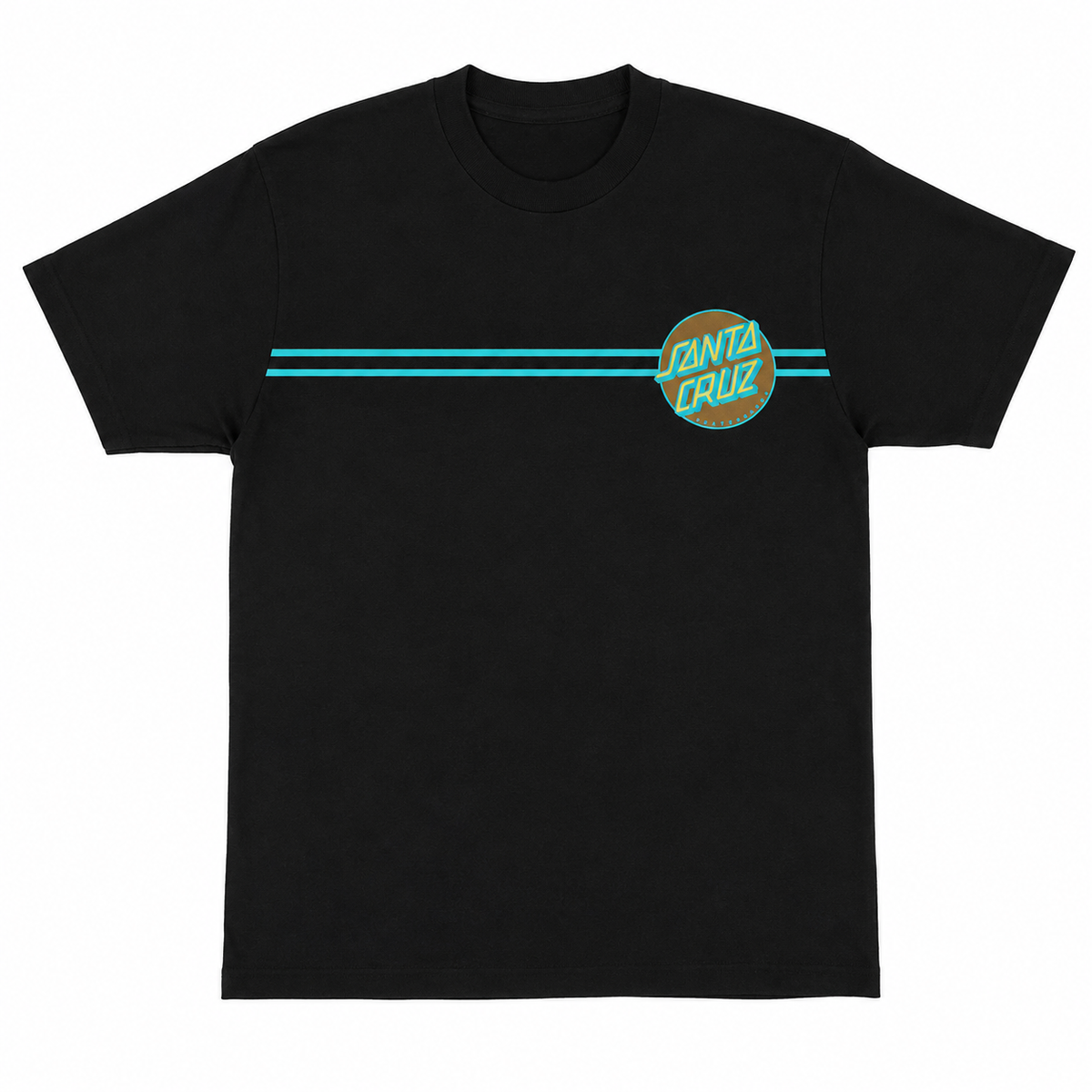 Santa Cruz Other Dot Black Brown Teal Heavyweight S/s Shirt