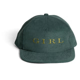 Girl Serif Black Cord 5-Panel Hat