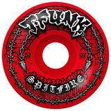 Spitfire T-Funk Raw F4 97a 57mm Radial Full Red Skateboard Wheels