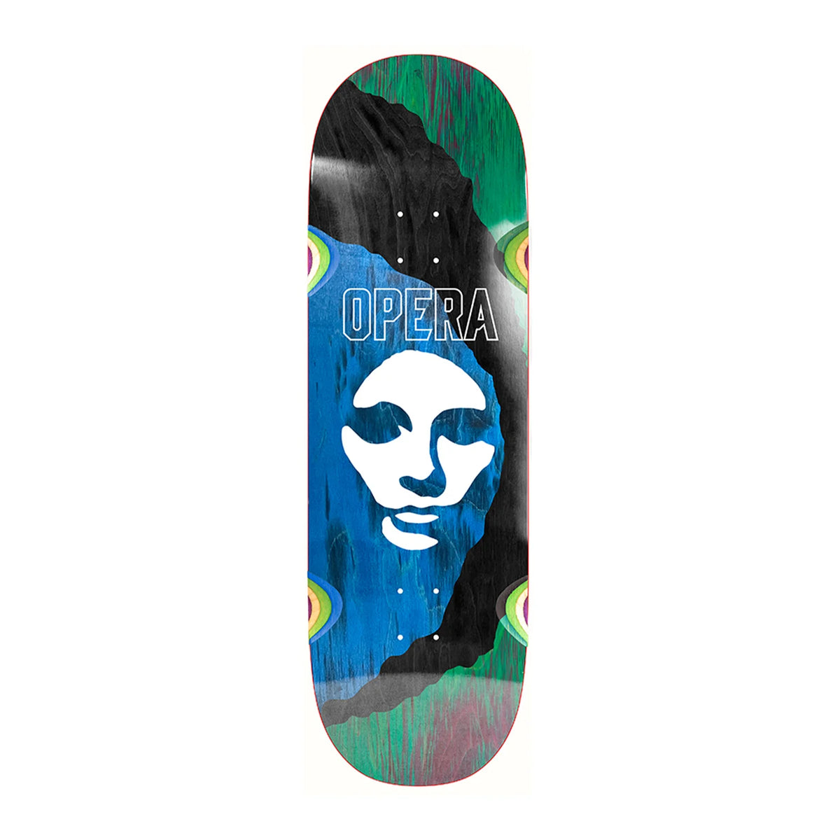 スケートボード OPERA SKATEBOARD DECK FACE 12inch Opera Triple Torn Mask Blue/Black/Green EX7 Skateboard Deck – Long