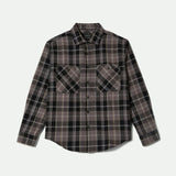 Brixton Vintage Wash Black Charcoal Beige Slate L/s Flannel Shirt