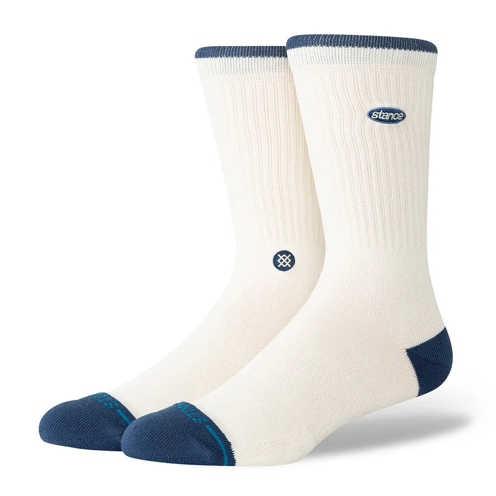 Stance Blurred Crew Canvas White Socks