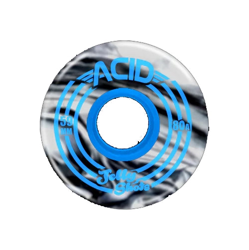 Acid Jelly Shots 80A 59mm Black/White Swirl Cruiser Wheels