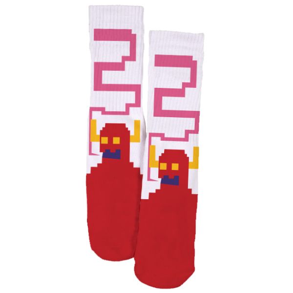 Toy Machine Bitmap Monster White Socks