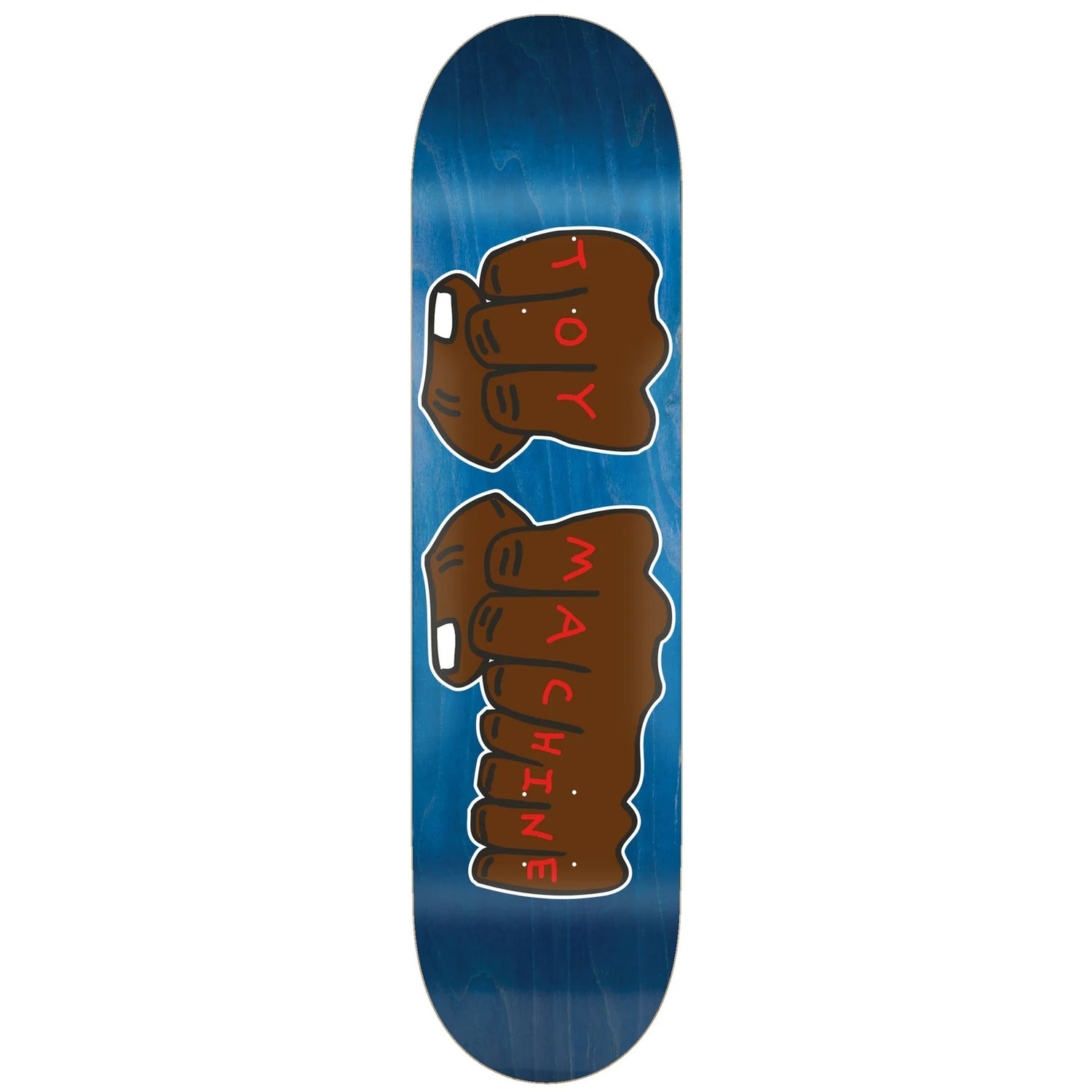 Toy Machine Black Fists 8.25" Assorted Stain Skateboard Deck