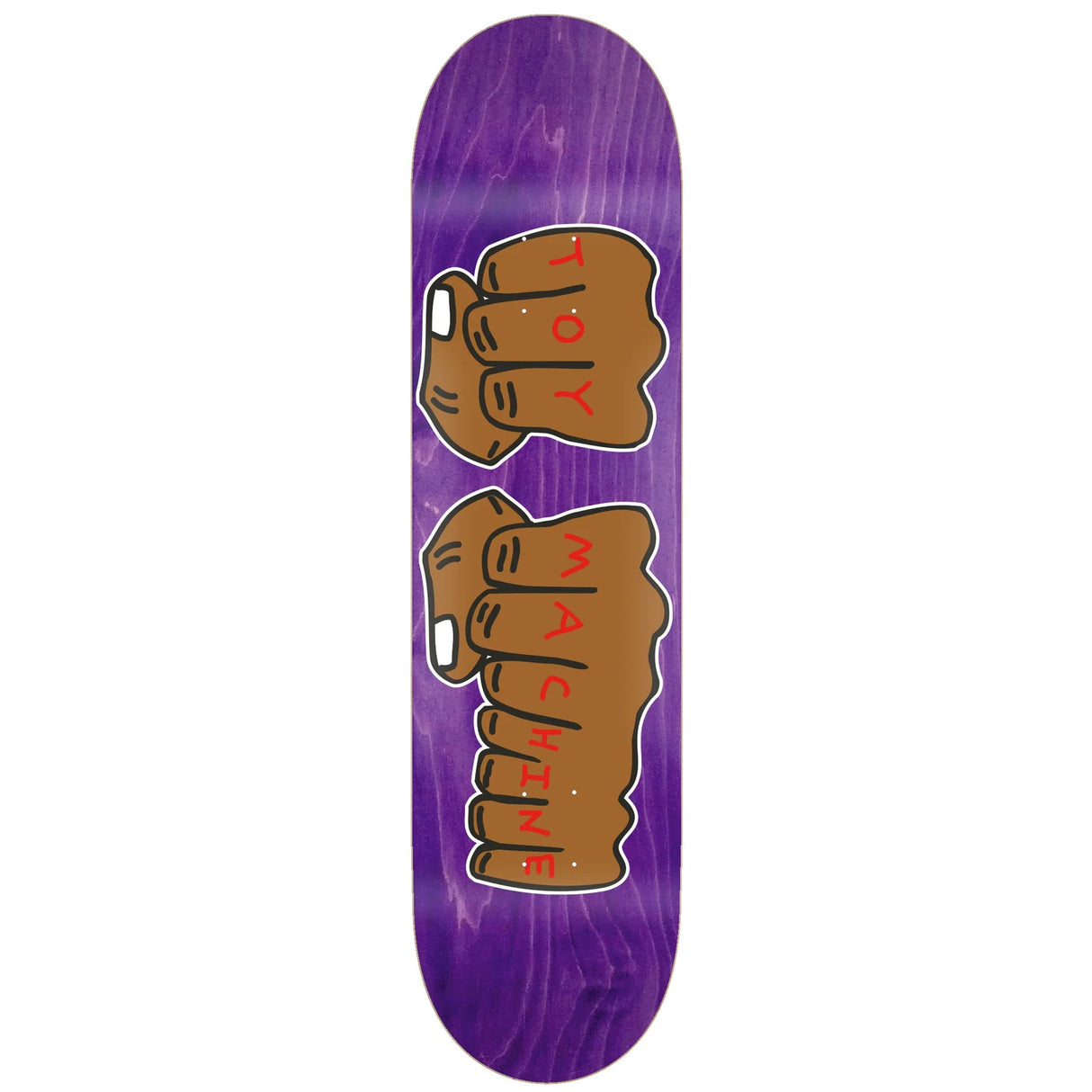 Toy Machine Tan Fists 8.5" Assorted Stain Skateboard Deck