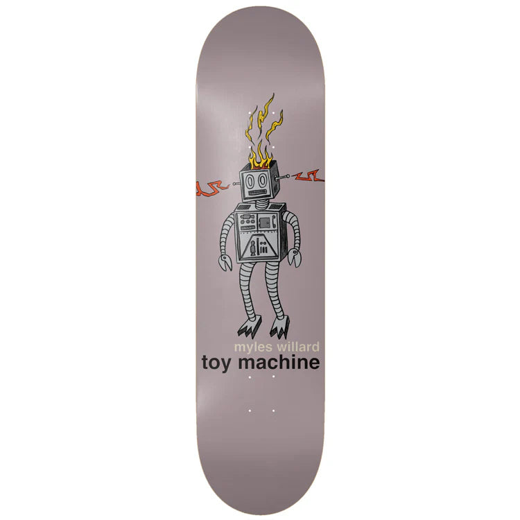 Toy Machine Myles Willard Robot Fire 8.25" Skateboard Deck