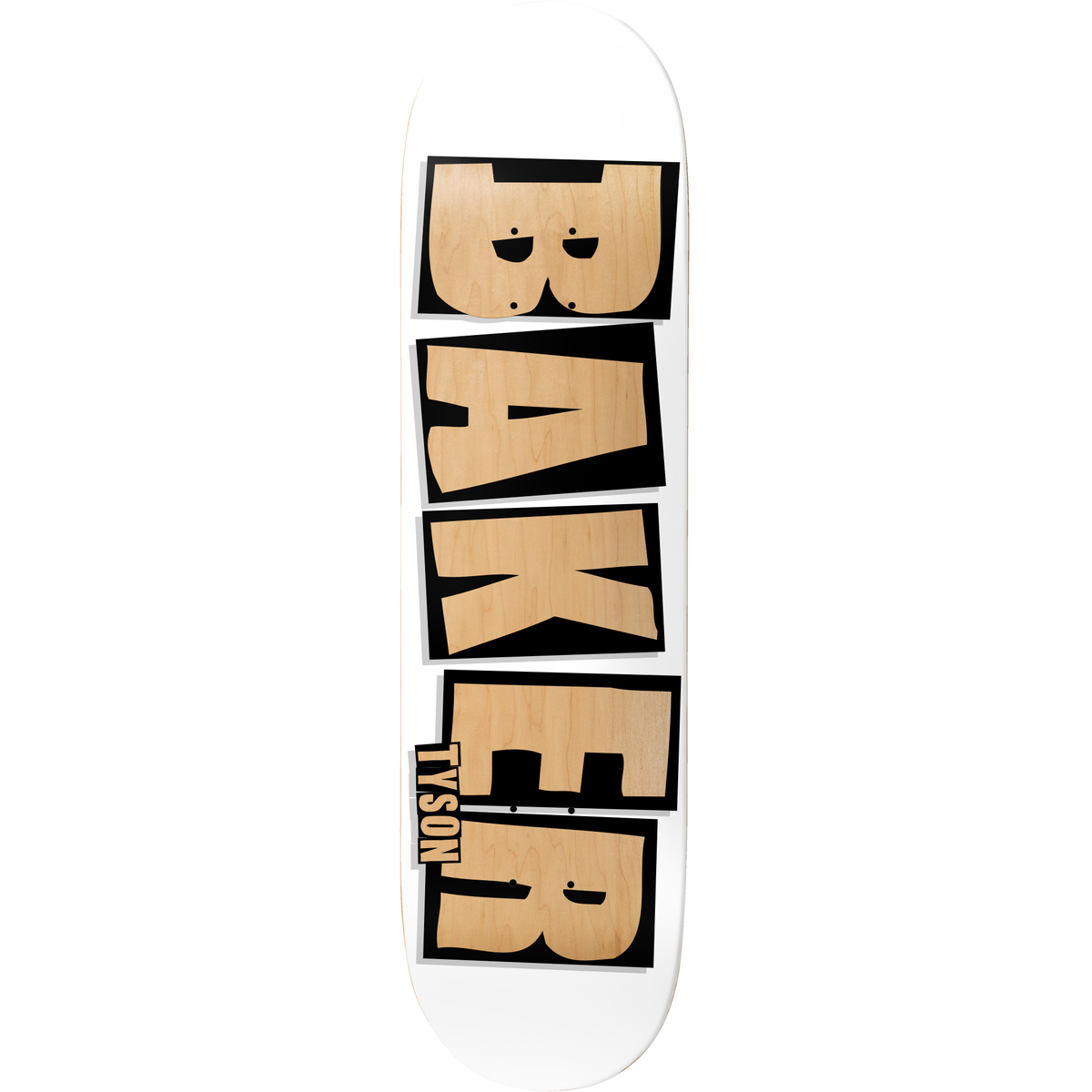 Baker Tyson Peterson Brand Name Veneer 8.5" Skateboard Deck