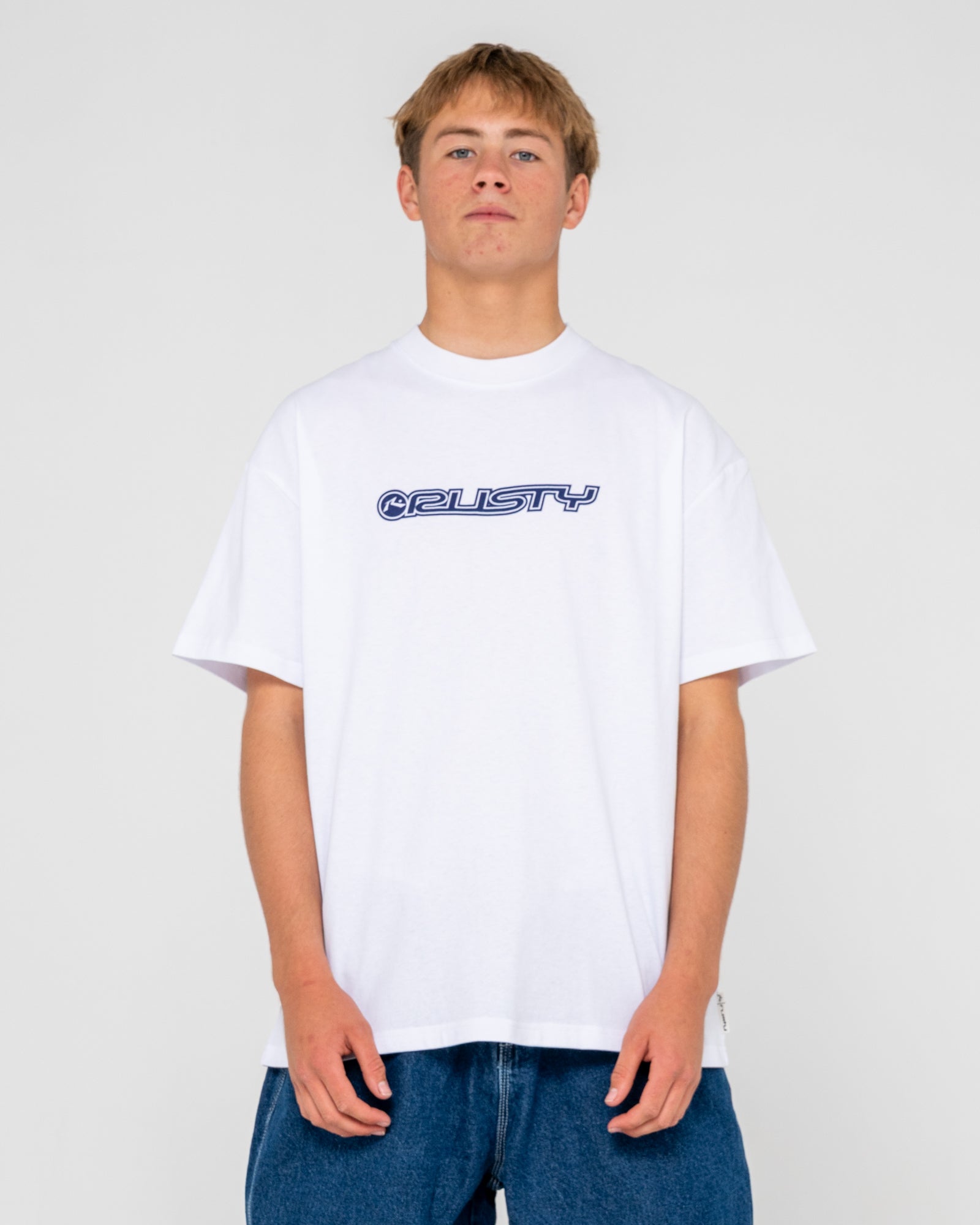 Rusty Flip Daddy 2.0 White S/S Tee – Long Beach Skate Co