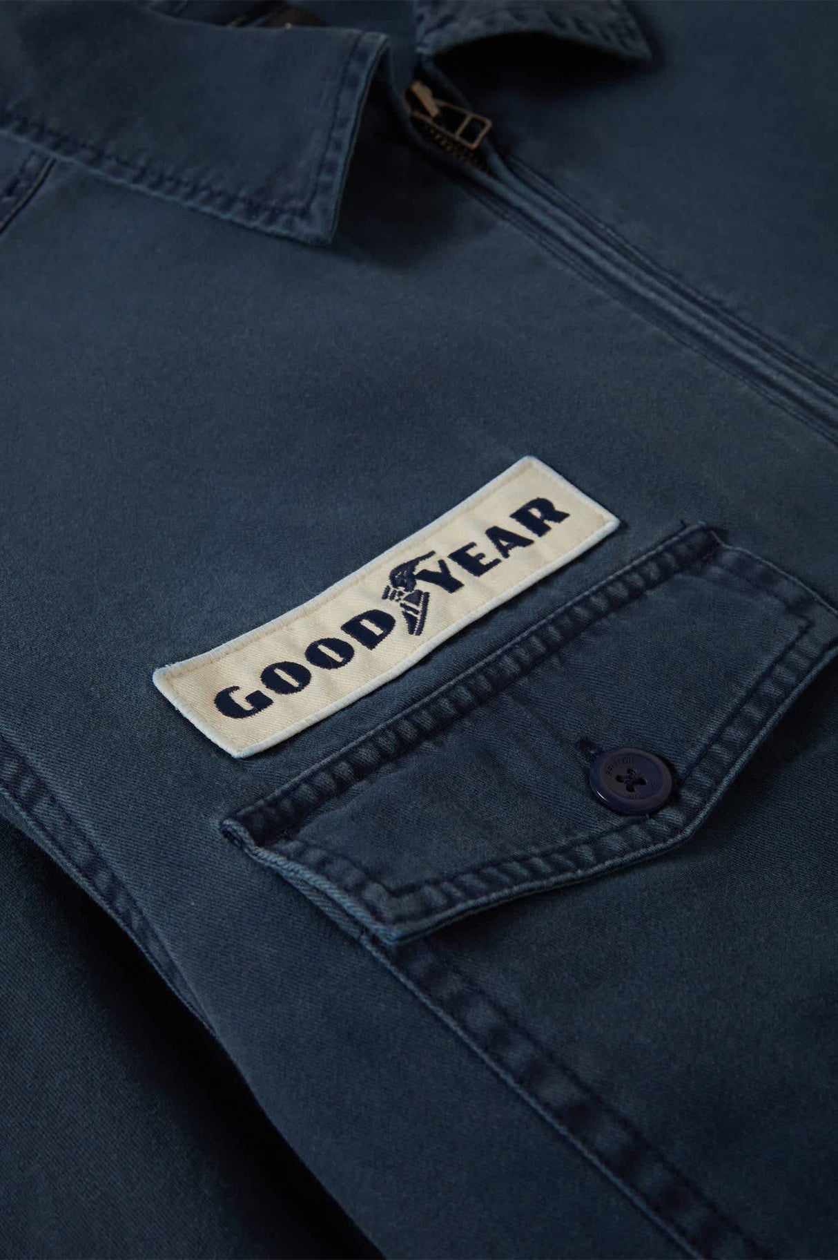 Brixton Goodyear Trademark Washed Navy Lightweight Jacket