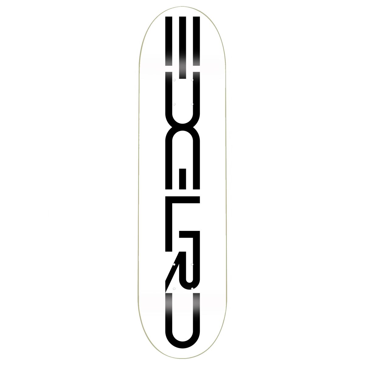 EDGLRD Tech Script Logo White/Black Skateboard Deck