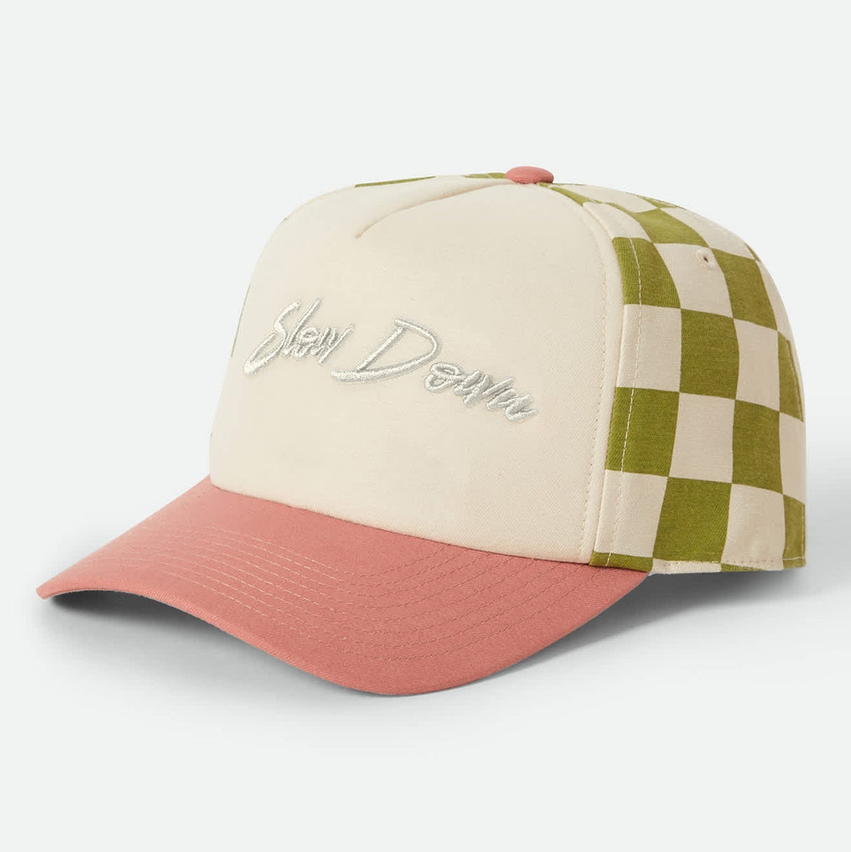 Brixton Slow Down Sublime Green Gingham/Whitecap/Italian Clay MP Women's Snapback Hat