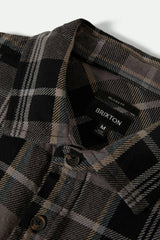 Brixton Vintage Wash Black Charcoal Beige Slate L/s Flannel Shirt