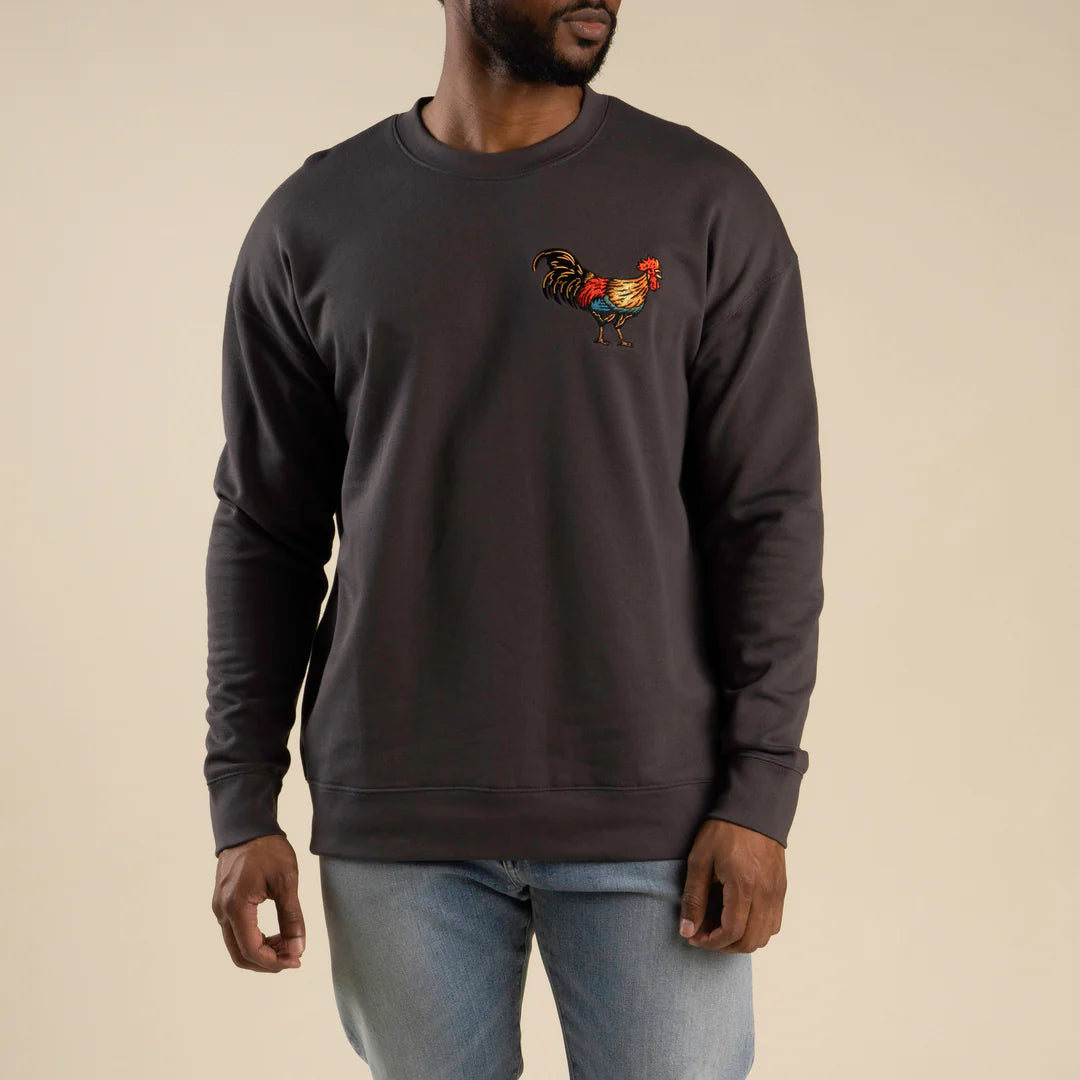 Sendero Yardbird Vintage Black Crewneck Sweatshirt