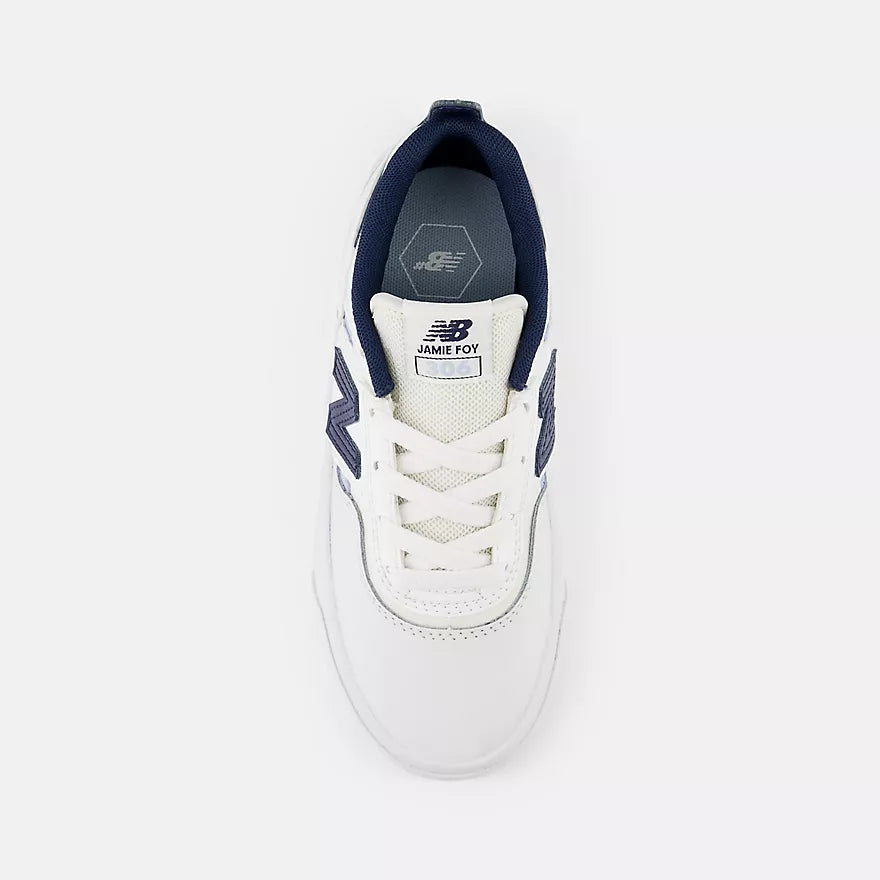 New Balance Numeric Youth 306 Jamie Foy White Navy Shoes