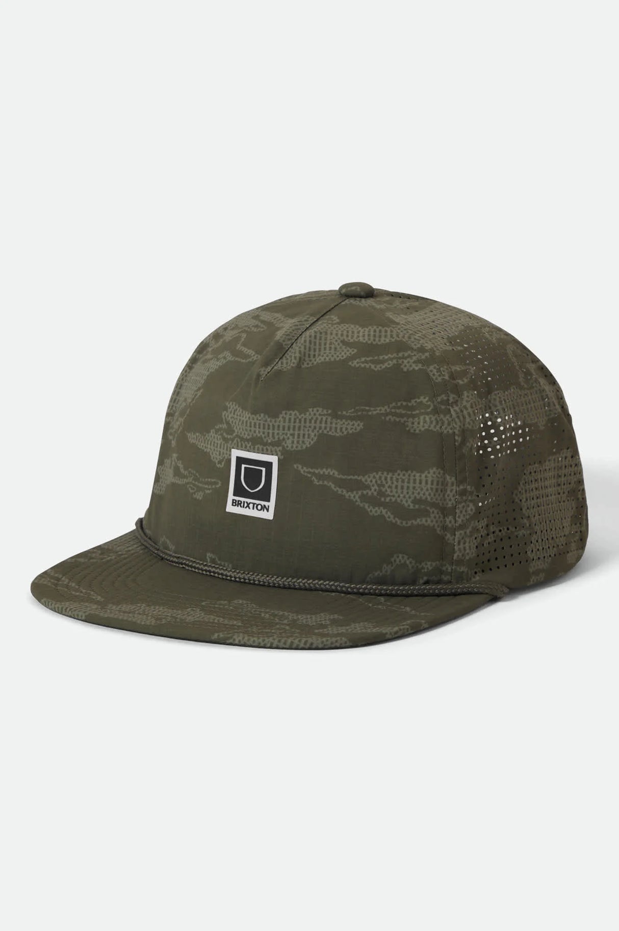 Brixton Journey MP Olive Tiger Camo Performance Snapback Hat