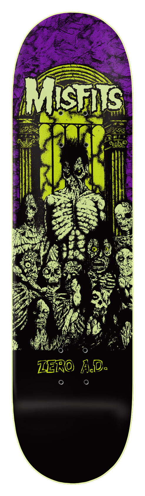Zero X Misfits Zero A.D. Glow In The Dark Skateboard Deck