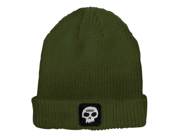 Zero Single Skull Patch Olive Beanie – Long Beach Skate Co
