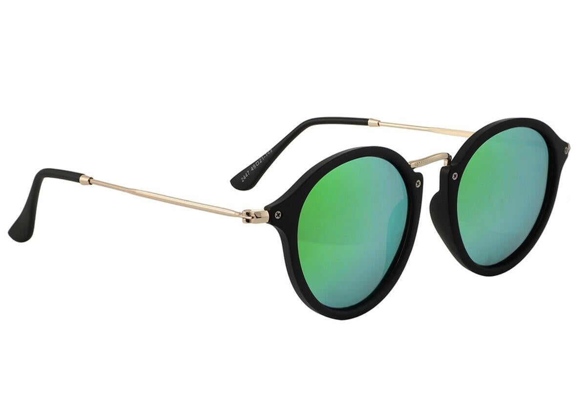 Glassy Eyewear Klein Polarized Black/Green Mirror Sunglasses