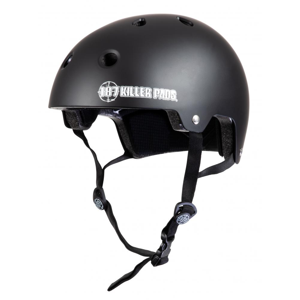 187 Killer Pads Certified Matte Black Youth Helmet