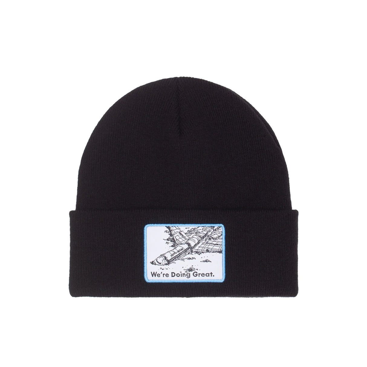 Fucking Awesome We're Doing Great Cuff Black Beanie