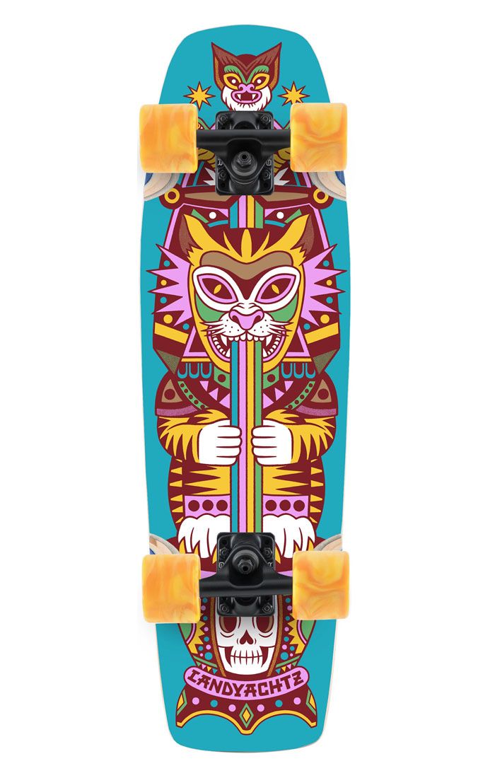 Landyachtz Dinghy Coffin Kitty Cruiser Complete Skateboard