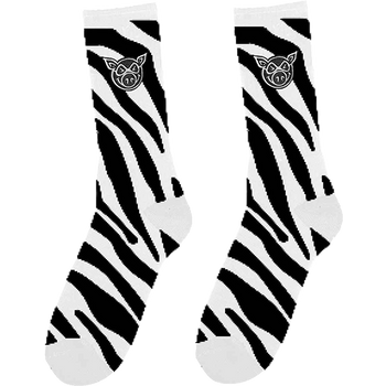 Pig Zebra Black Socks