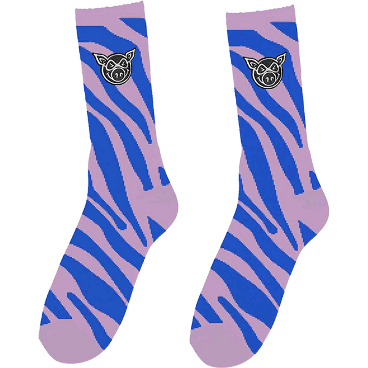 Pig Zebra Purple Socks