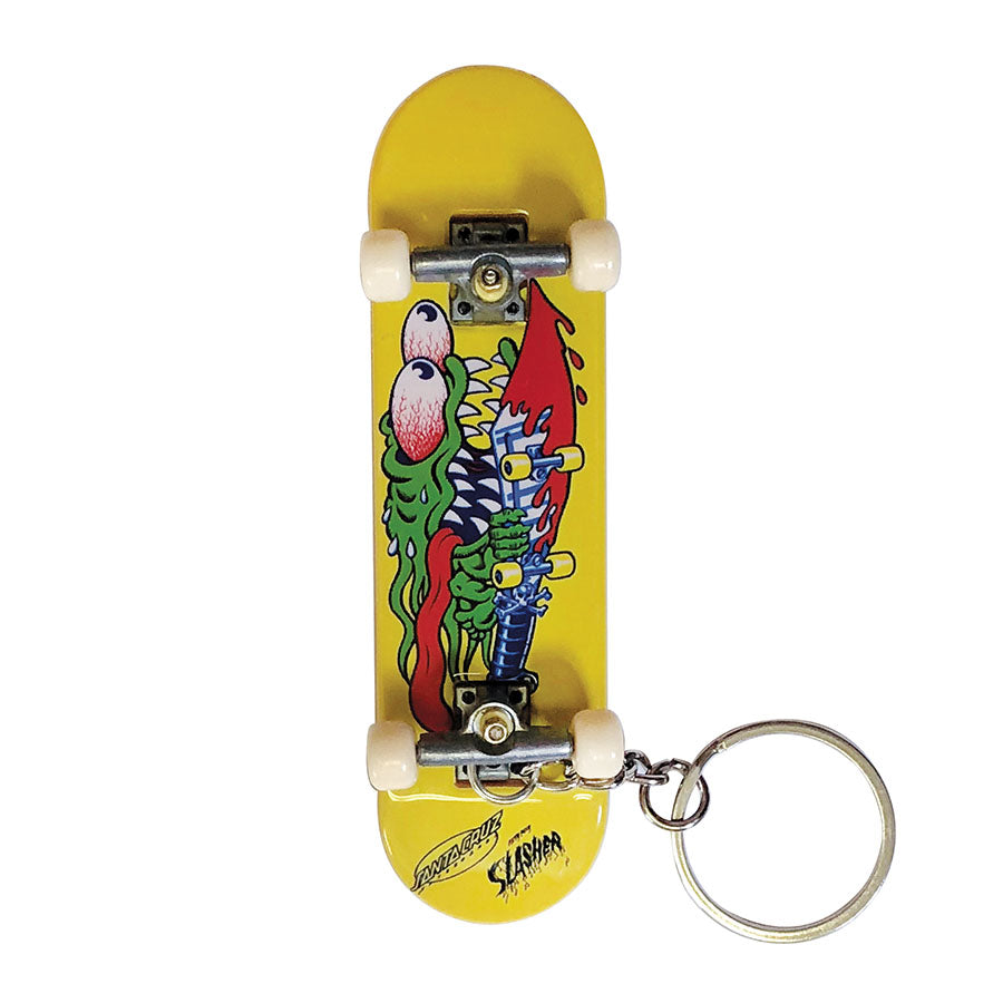 Santa Cruz Slasher Fingerboard Yellow Key Chain