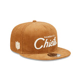 New Era Kansas City Chiefs Corduroy Script 9Fifty Brown Snapback Hat