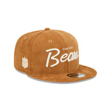 New Era Chicago Bears Corduroy Script 9Fifty Brown Snapback Hat