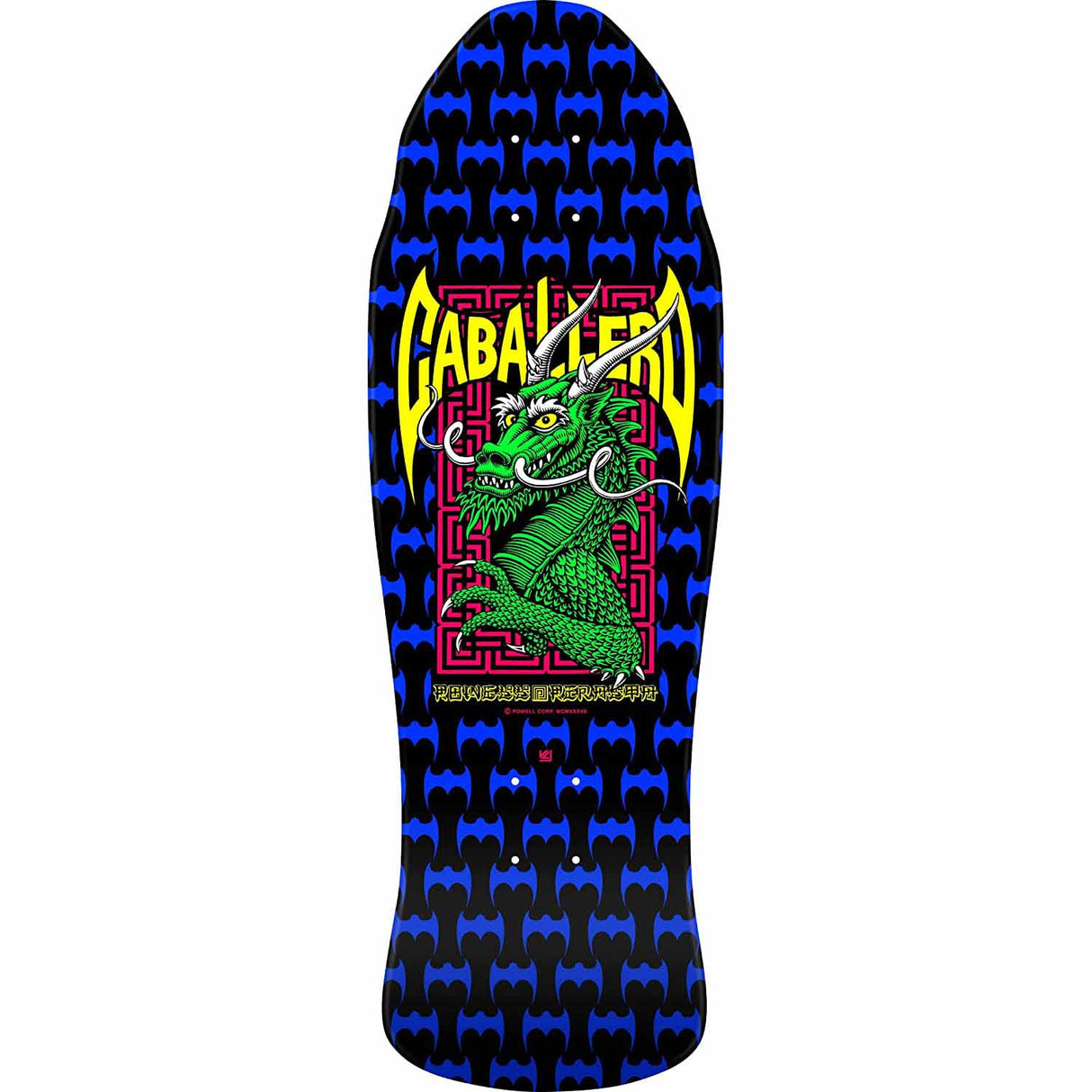 Powell Peralta Caballero Street Black/Blue 9.625" Reissue Shaped Skateboard Deck