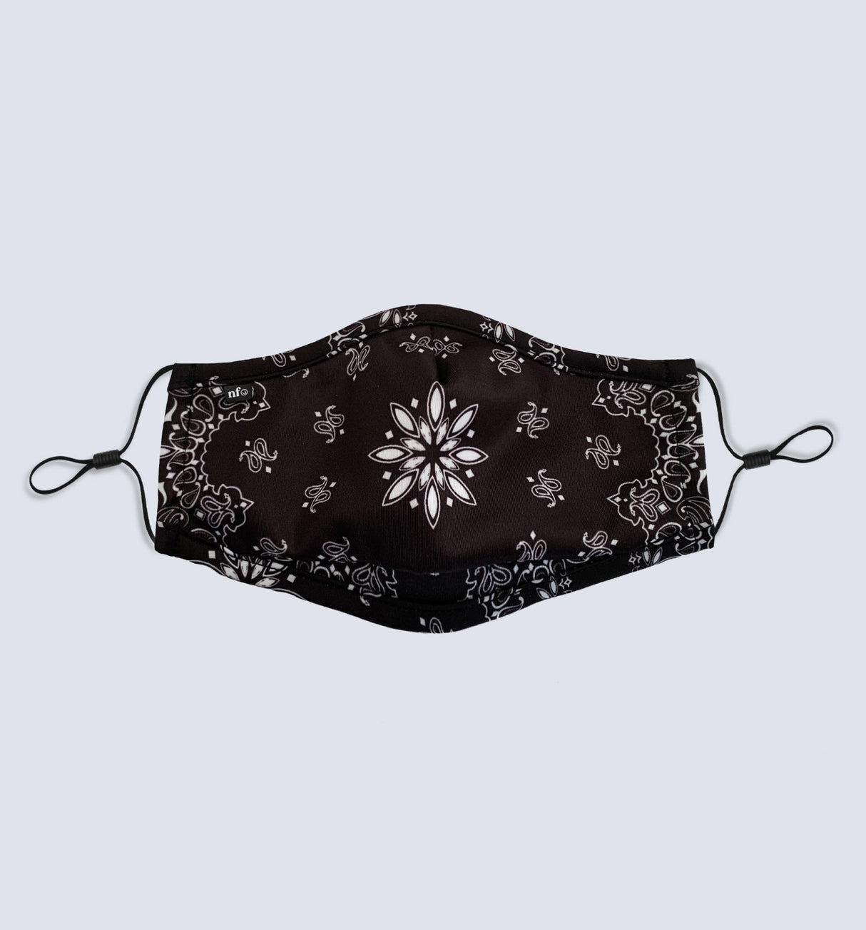 Niiceface Adult Black Paisley Face Mask