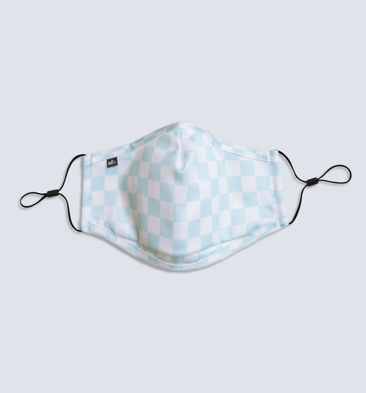 Niiceface Kids Sky Blue Checkerboard Face Mask