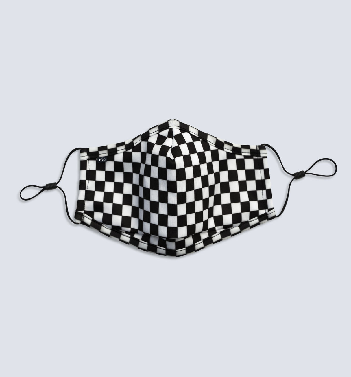 Niiceface Kids Black Checkerboard Face Mask