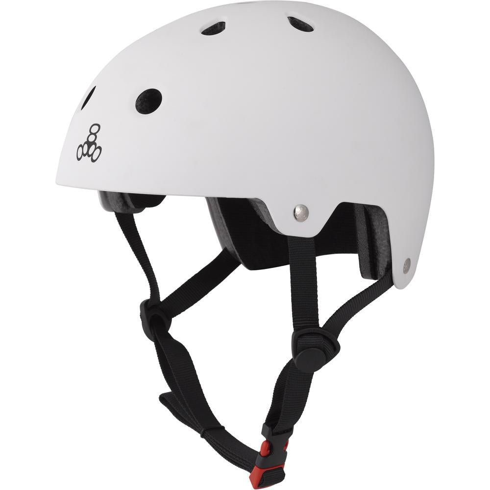 Triple Eight Dual Certified White Matte L/XL Helmet