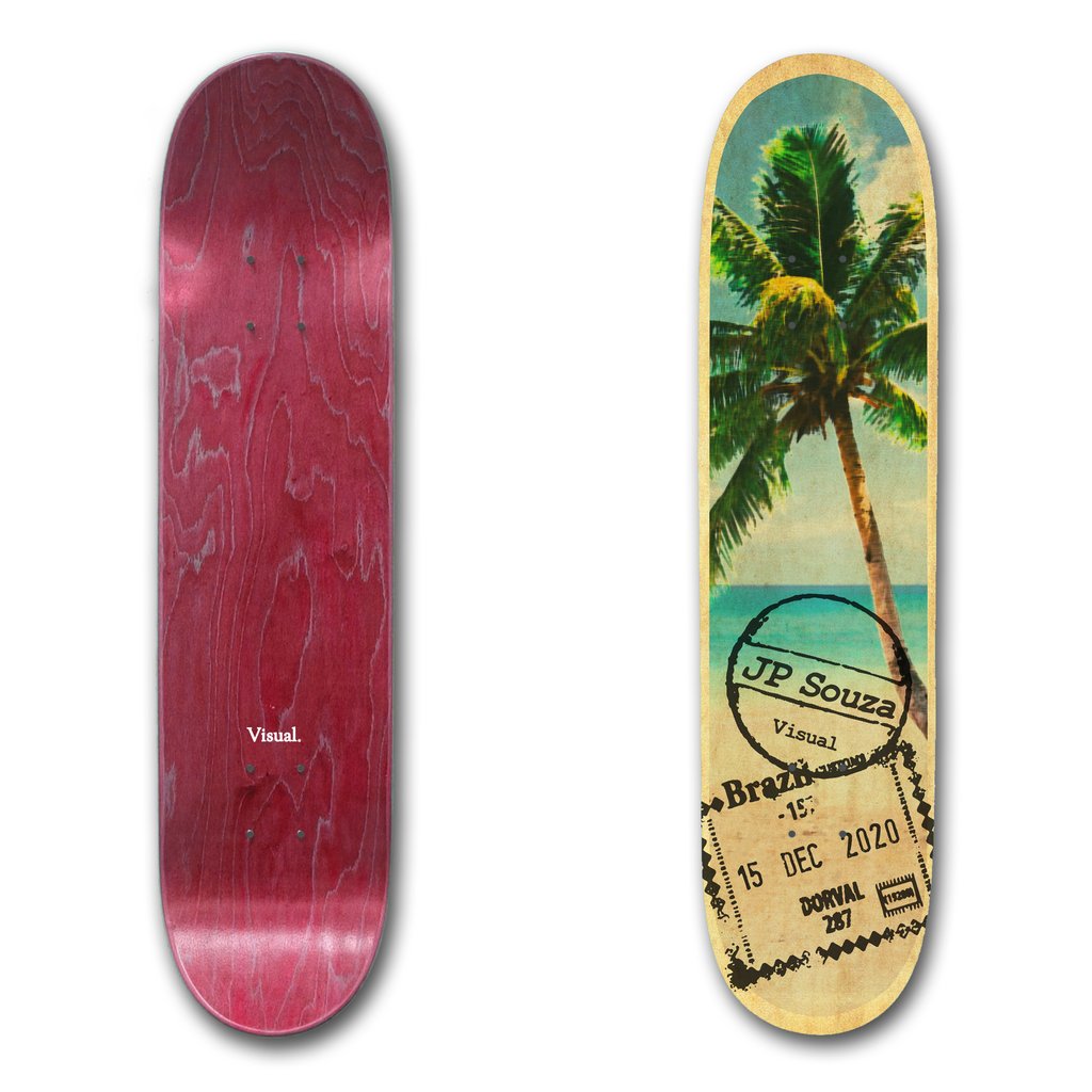 Visual JP Souza Postcard 8.0" Skateboard Deck