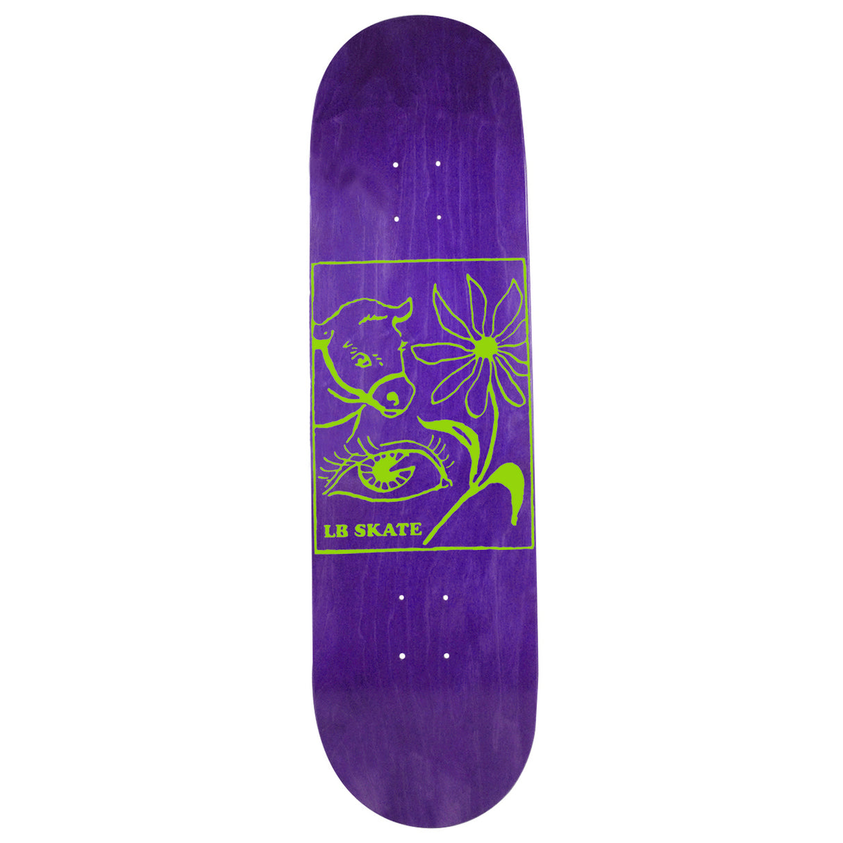 Long Beach Skate Co. "Randomness" 7.5" Purple Stain Skateboard Deck