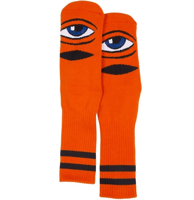 Toy Machine Sect Eye Orange Crew Socks