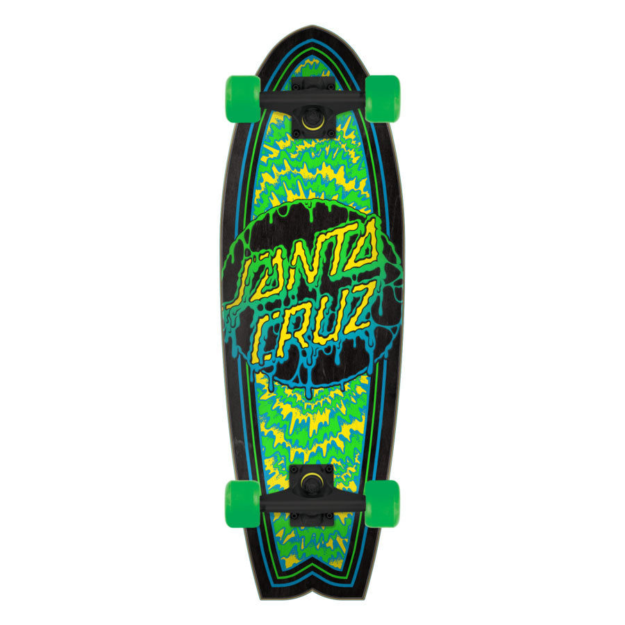 Santa Cruz Toxic Dot 8.8" x 27.7" Cruzer Shark Cruiser Complete